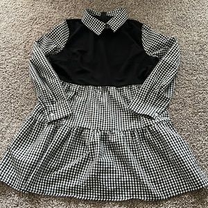 Gingham collared dress